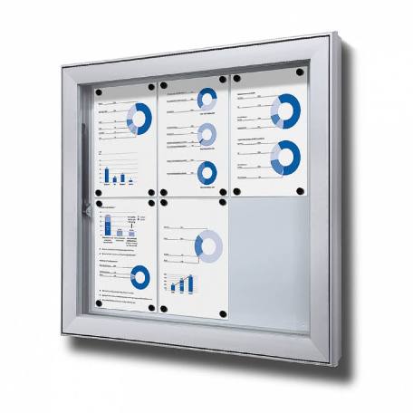 Informationstavlor | Låsbar informationstavla för utomhusbruk extra djup med ESG-säkerhetsglas