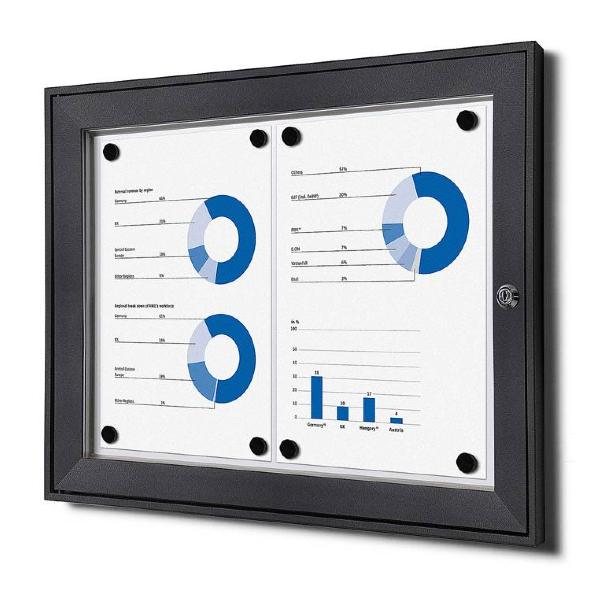 Informationstavlor | Låsbar informationstavla för inomhusbruk Antracit