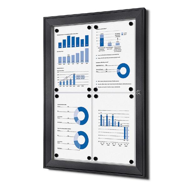 Informationstavlor | Låsbar informationstavla för inomhusbruk Antracit
