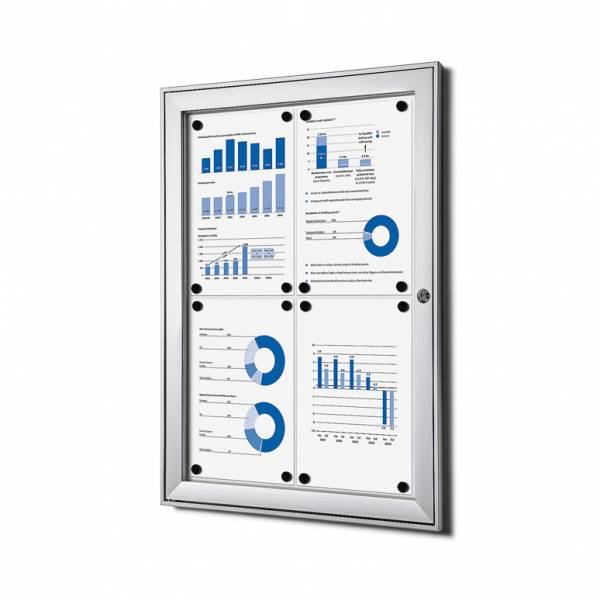 Informationstavlor | Låsbar informationstavla för inomhusbruk Silver