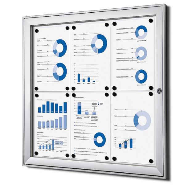 Informationstavlor | Låsbar informationstavla för inomhusbruk Silver