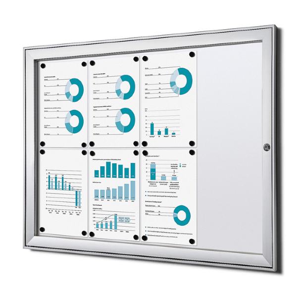 Informationstavlor | Låsbar informationstavla för inomhusbruk Silver