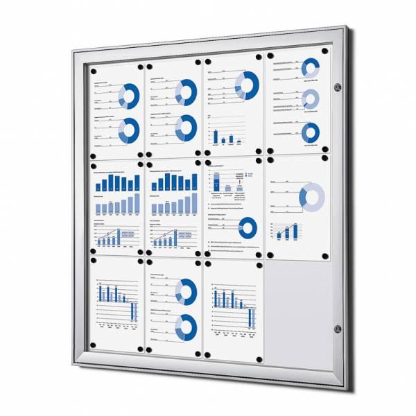 Informationstavlor | Låsbar informationstavla för inomhusbruk Silver