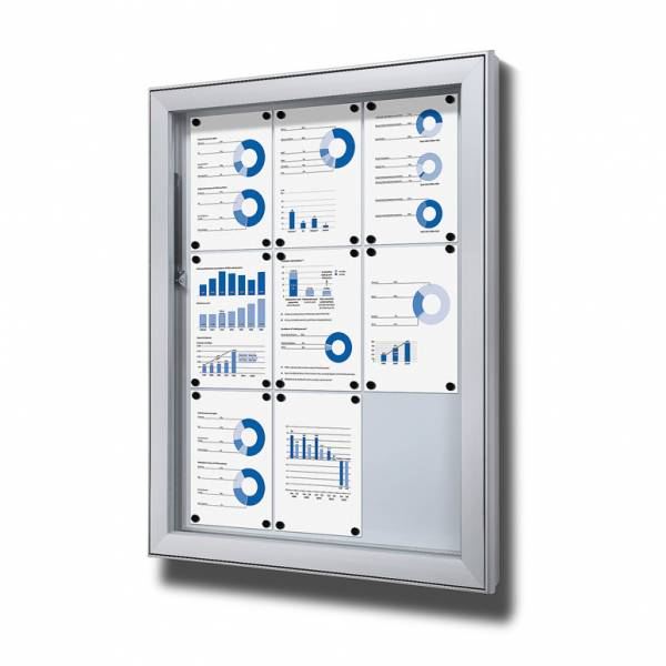 Informationstavlor | Låsbar informationstavla för utomhusbruk extra djup med ESG-säkerhetsglas